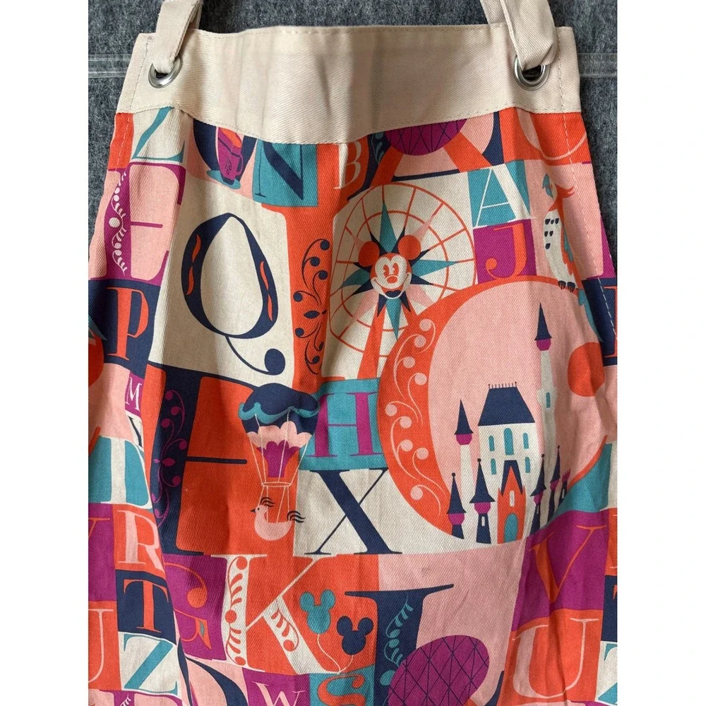 New! Disney Parks ABC Collection Apron California Adventure, Castle, Tiki Room